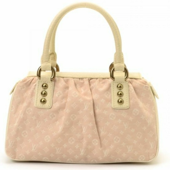 AUTHENTIC PINK LOUIS VUITTON TRAPEZE PM MINI LIN - Picture 2 of 8